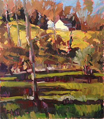 Looking up Towards the Barn by Isabelle Abbot at Les Yeux du Monde Art Gallery