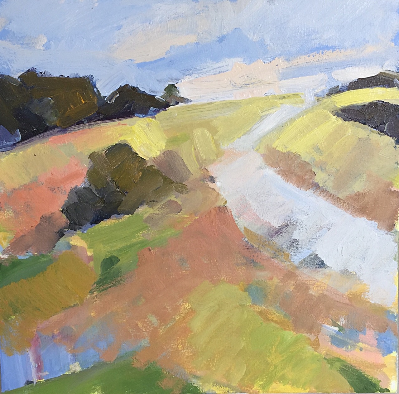 The Climb over the Knoll by Isabelle Abbot at Les Yeux du Monde Art Gallery