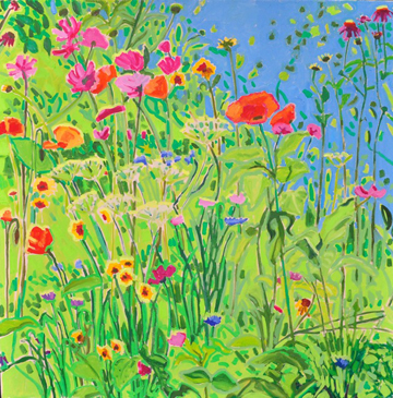 Poppies in the Breeze by Karen Blair at Les Yeux du Monde Art Gallery