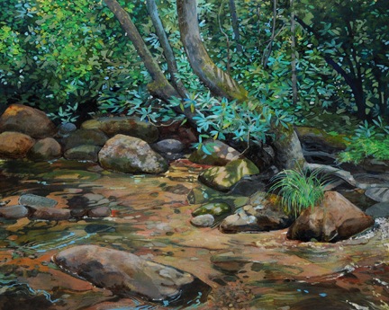 Stone Mountain Trout Stream by Elizabeth Bradford at Les Yeux du Monde Art Gallery