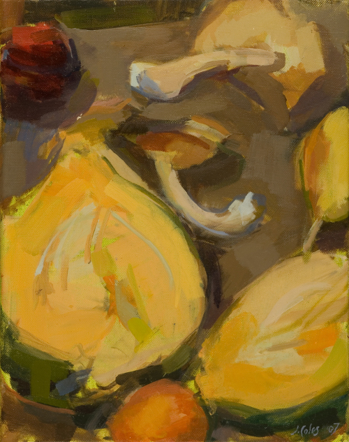 Shitake and Acorn Squash by Jessie Coles at Les Yeux du Monde Art Gallery