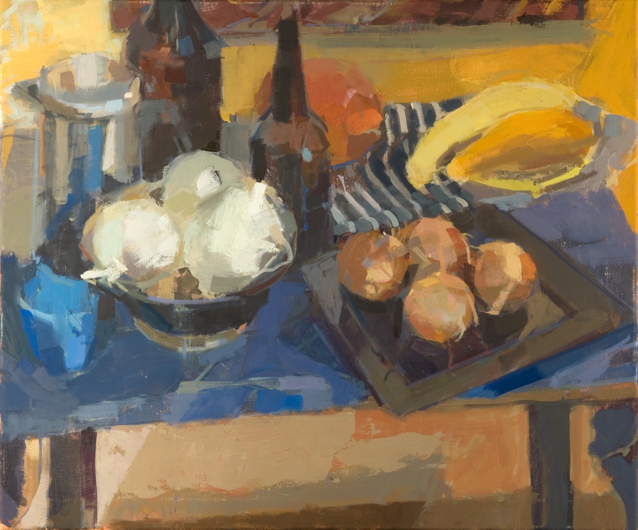 Hubbard and Onions by Jessie Coles at Les Yeux du Monde Art Gallery