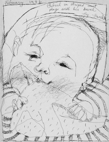 Gabriel, Ball Point Pen by Sanda Iliescu at Les Yeux du Monde Gallery
