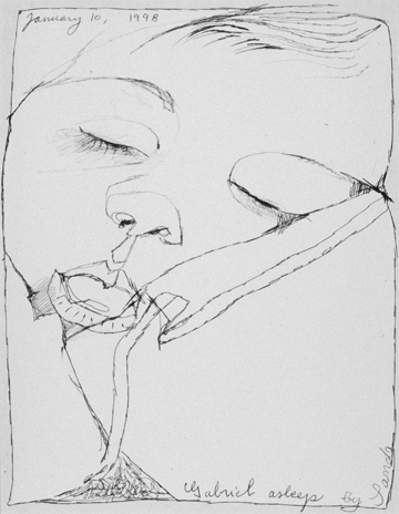 Gabriel, Ball Point Pen by Sanda Iliescu at Les Yeux du Monde Gallery