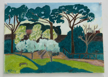 American Academy Garden, Rome by Lou Jordan at Les Yeux du Monde Art Gallery