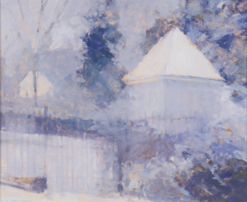 Pool House, Indigo Snow by Annie Harris Massie at Les Yeux du Monde Gallery