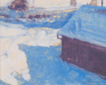 From our old Bedroom Window, Garage in the Snow by Annie Harris Massie at Les Yeux du Monde Gallery