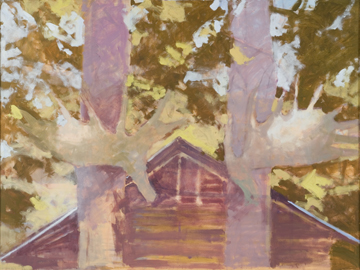 Moose Antlers on Two Fir Trees, New Brunswick by Annie Harris Massie at Les Yeux du Monde Art Gallery