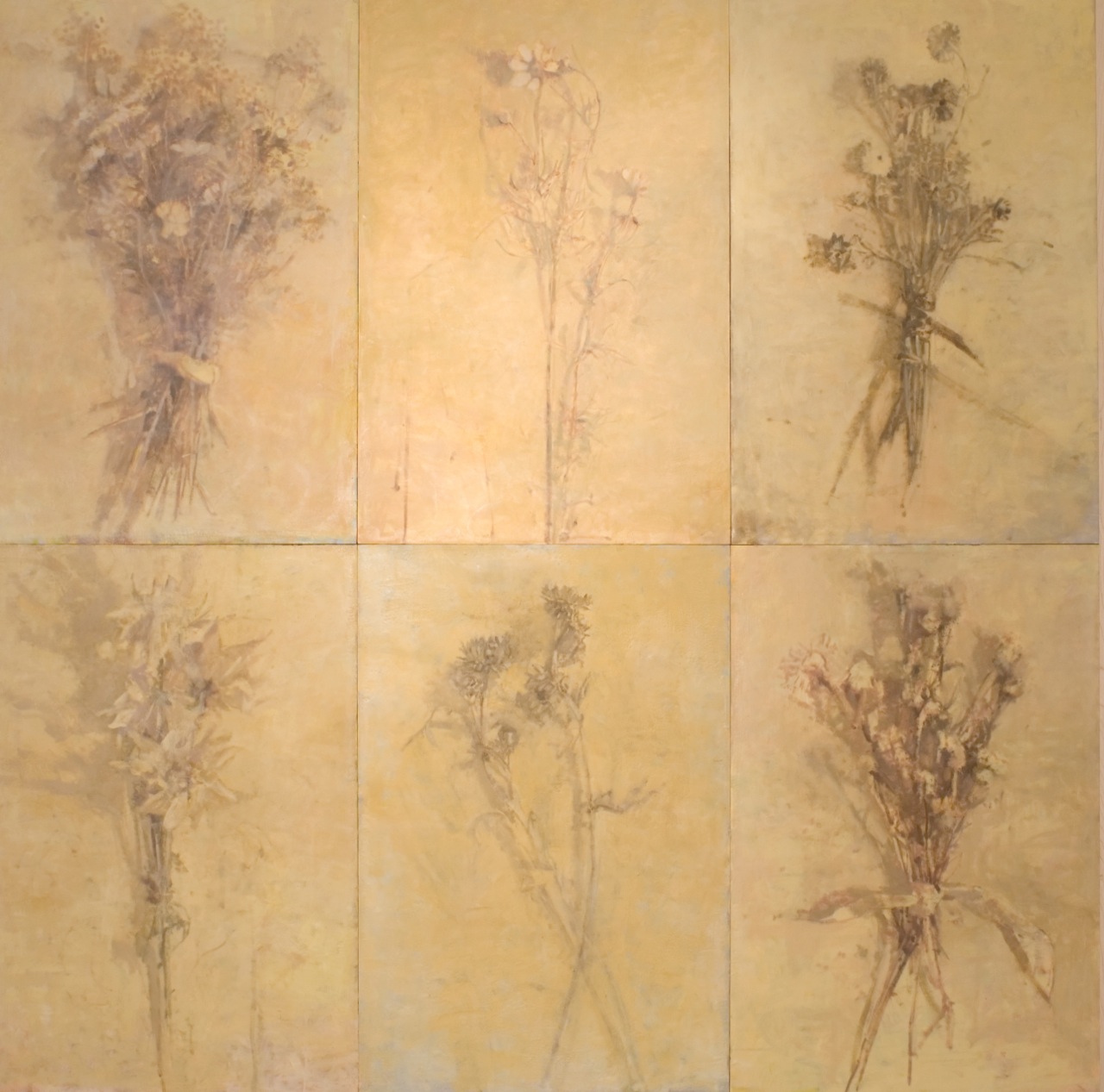 Six Bouquets by Anne Harris Massie at Les Yeux du Monde Art Gallery