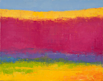 Untitled (Magenta Strip) by John McCarthy at Les Yeux du Monde Art Gallery