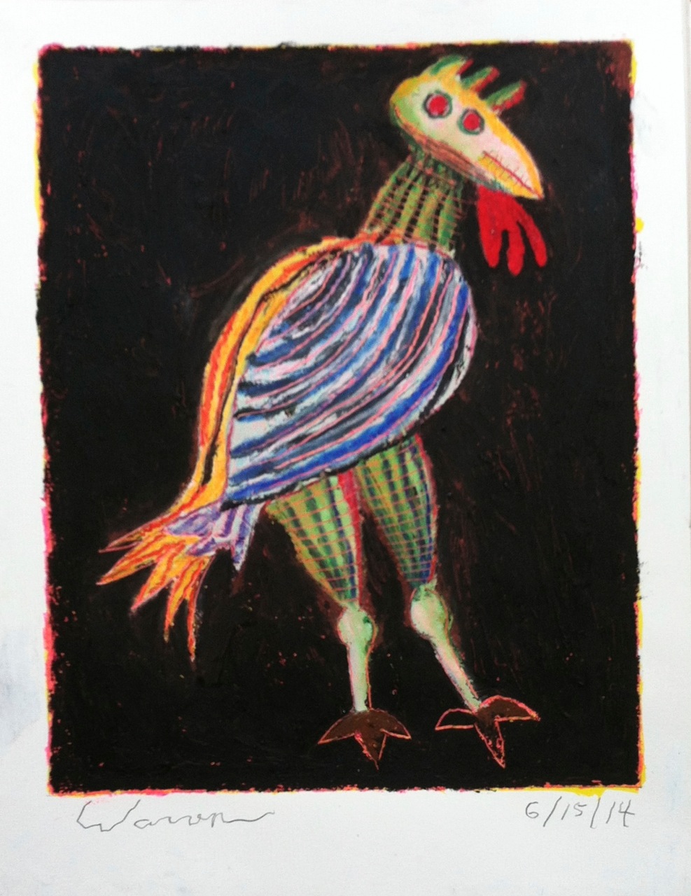 Spanish Rooster by Russ Warren at Les Yeux du Monde Art Gallery