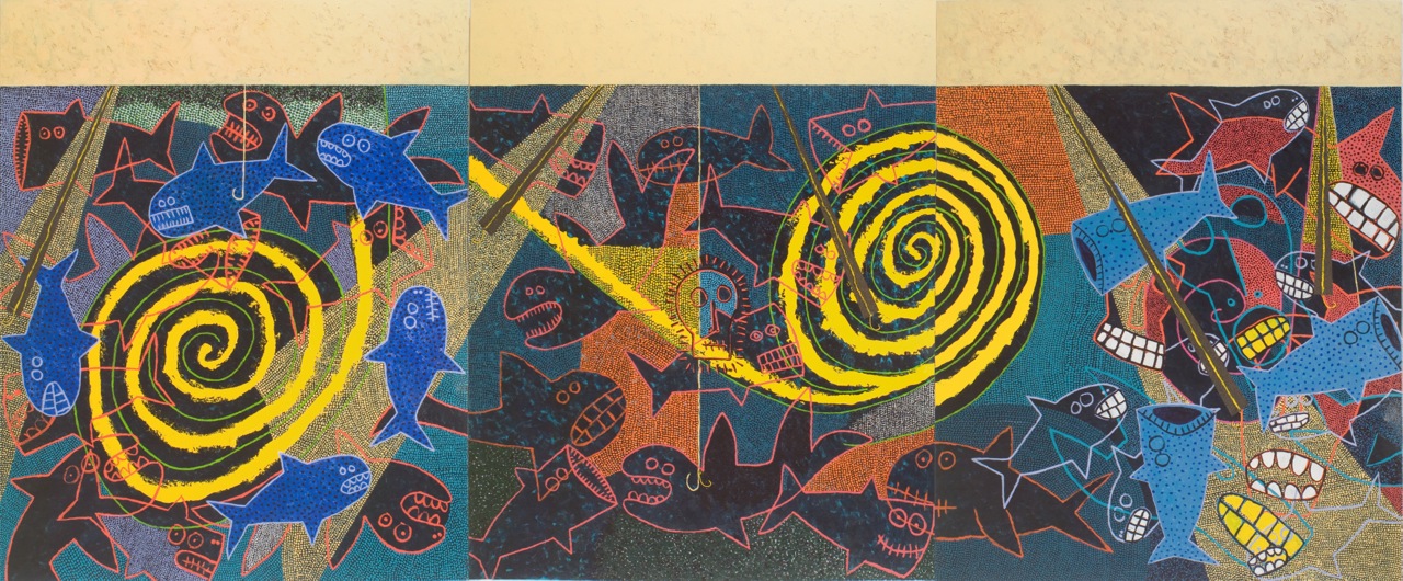 Night Fishing at Mom's by Russ Warren at Les Yeux du Monde Art Gallery