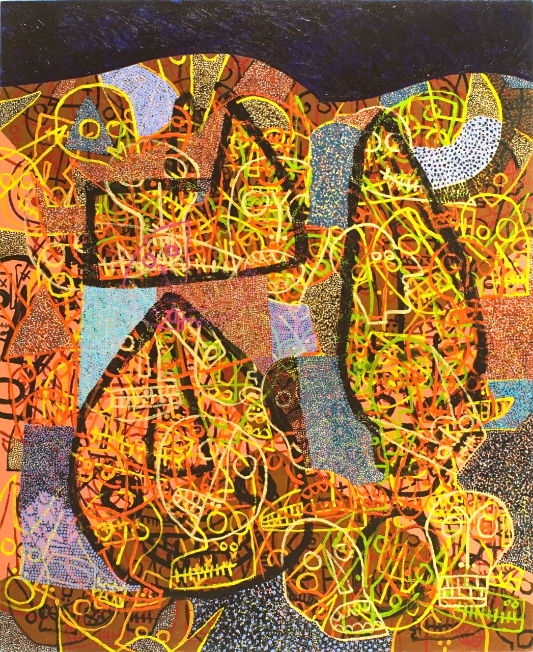 Zaragoza, left panel by Russ Warren at Les Yeux du Monde Art Gallery
