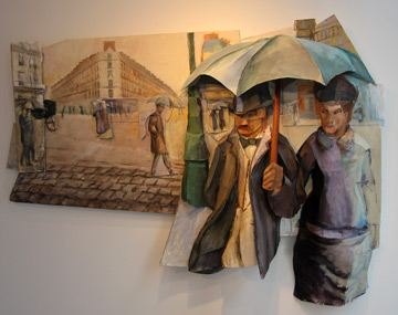 Stefanie Newman, After Gustave Cailebotte's 'Paris Street, Rainy Day'