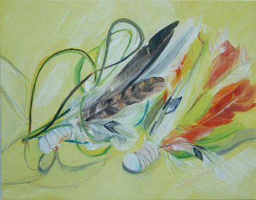 Homemade Shuttlecocks by Peyton Hurt at Les Yeux du Monde Gallery